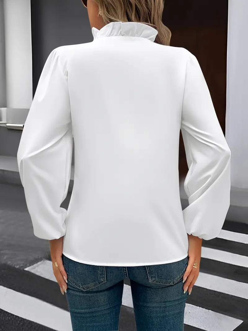 Figuur-Flatterende V-Hals Blouse