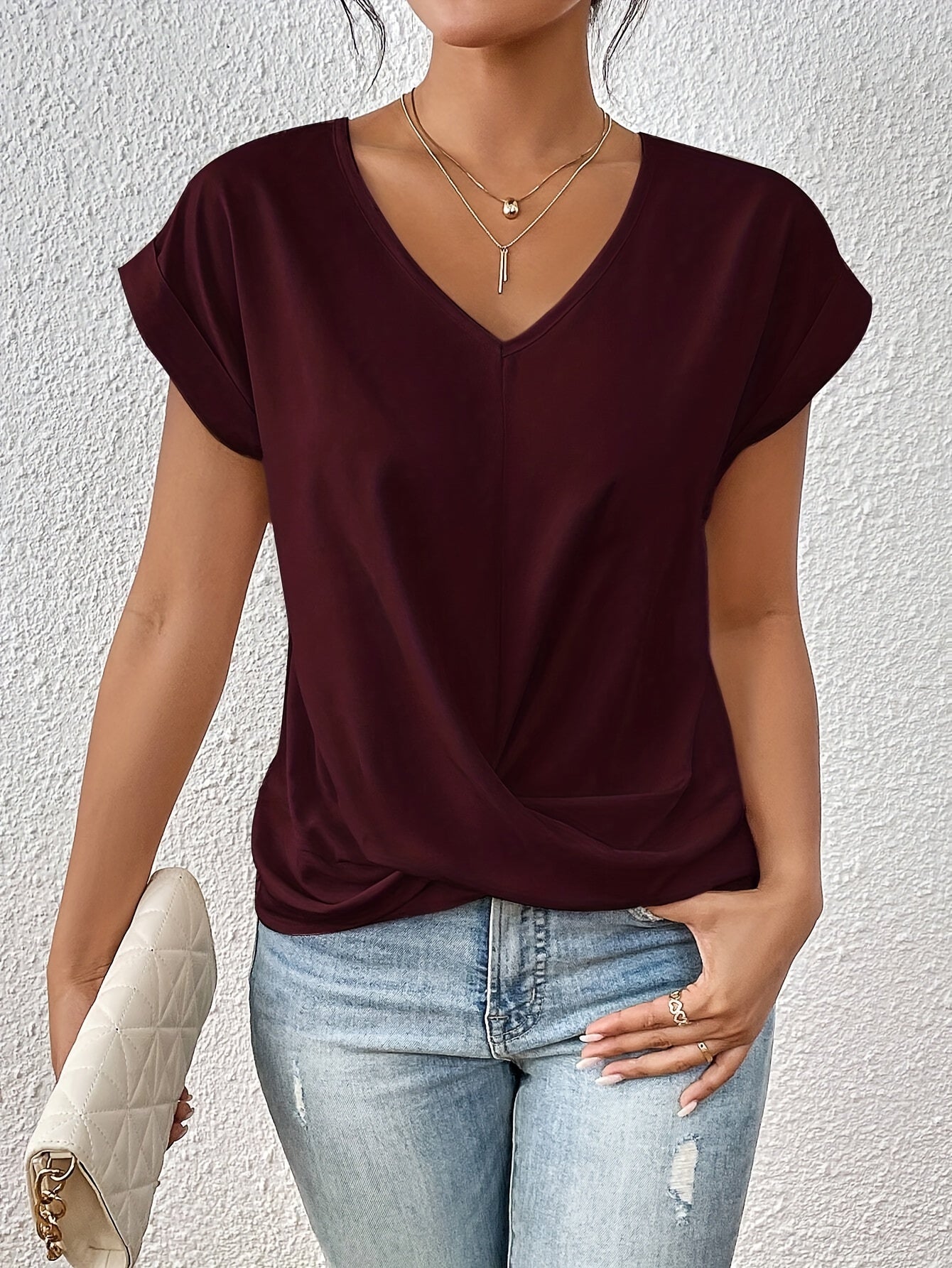 Flattering Knot V-Neck Top