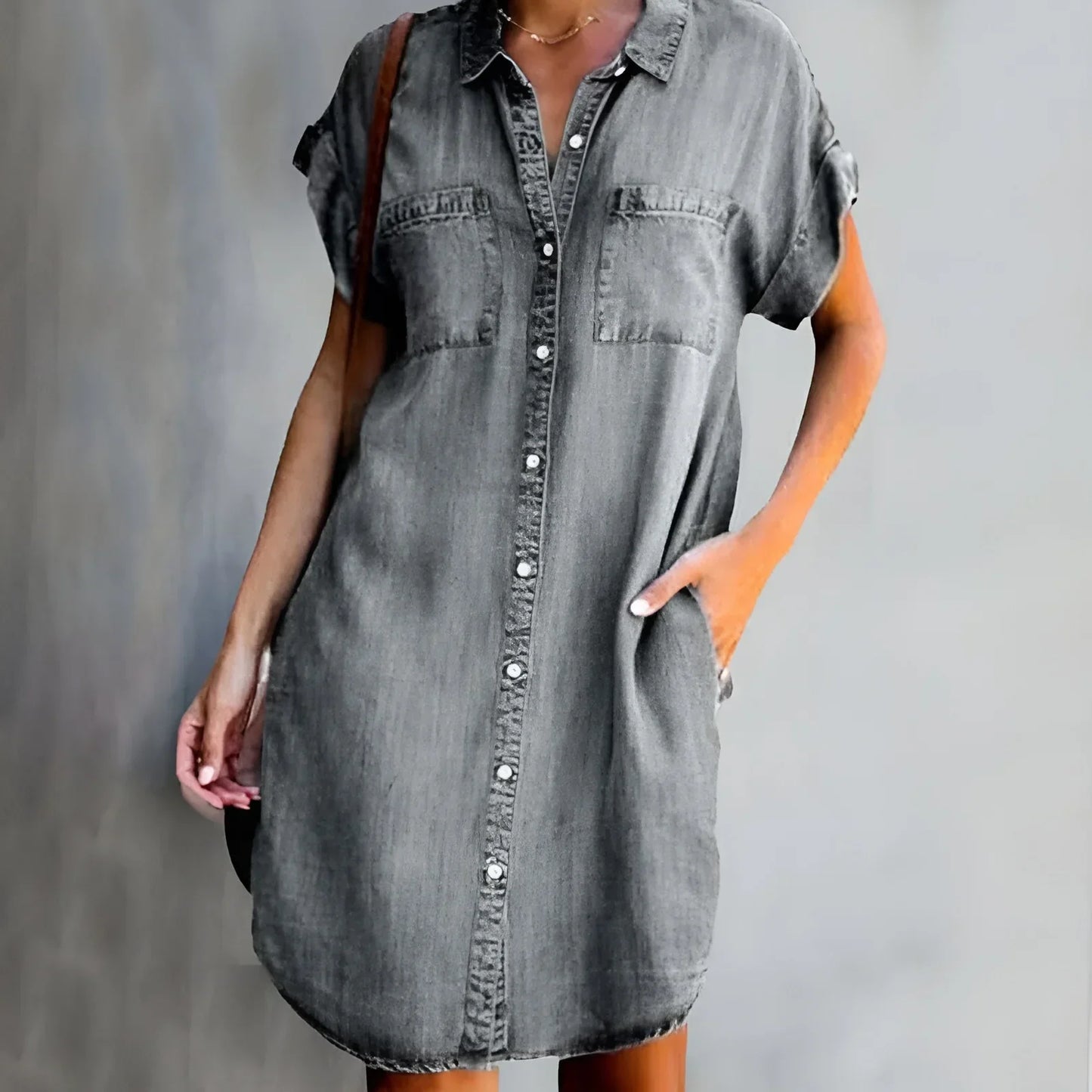 Flattering Fit Denim Dress