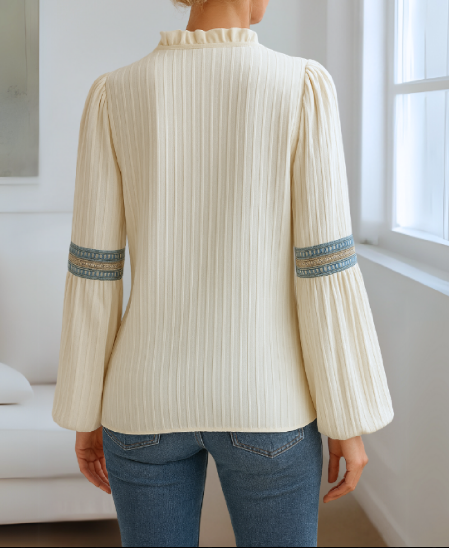 Timeless Vintage V-Neck Blouse