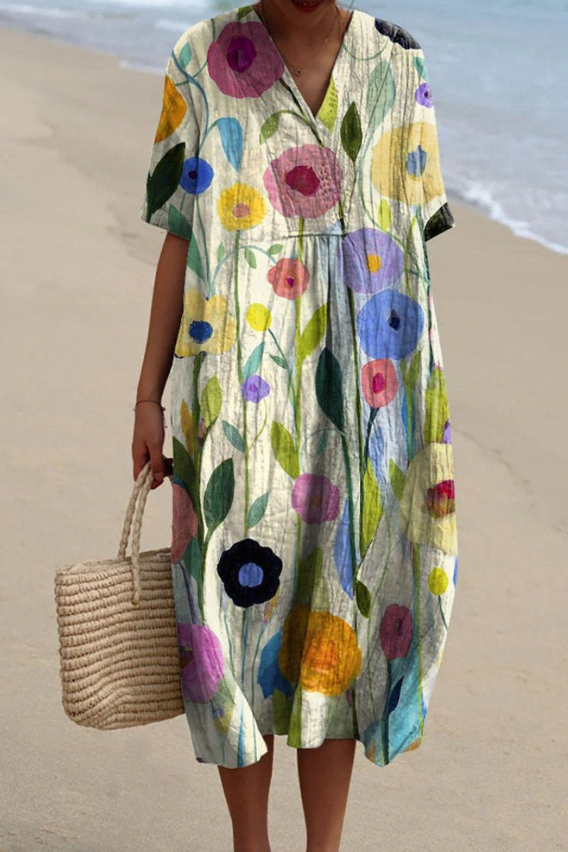 Bloemrijke Eveningsjurk