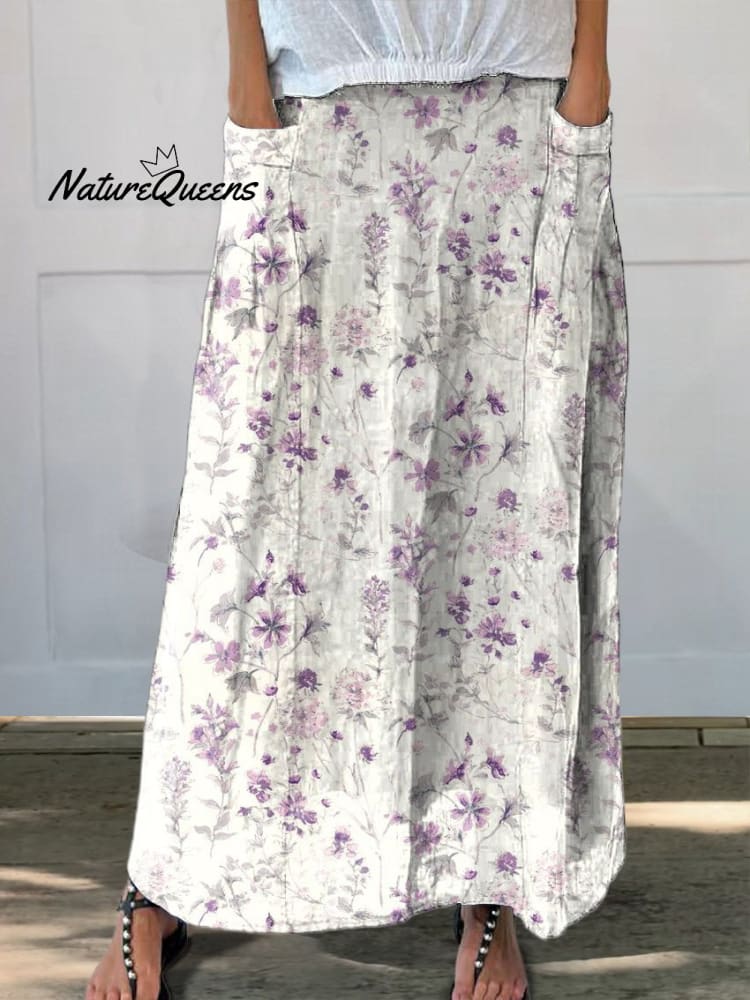 Floral Linen Pocket Jurk