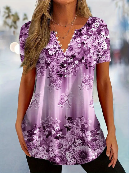 Comfort-Stretch Vest Bloemenprint