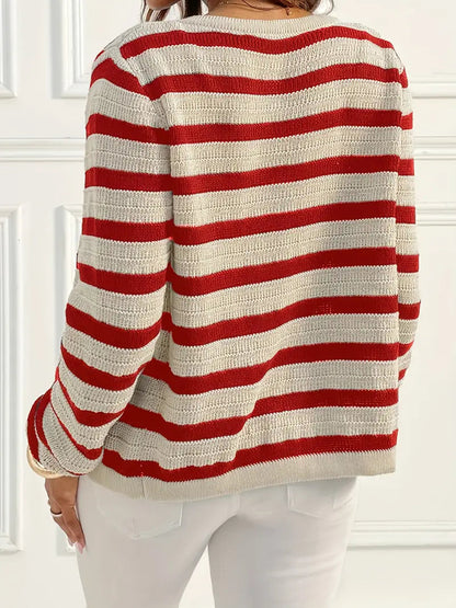 Gestreept Vest Warmte-Zonder-Dikte