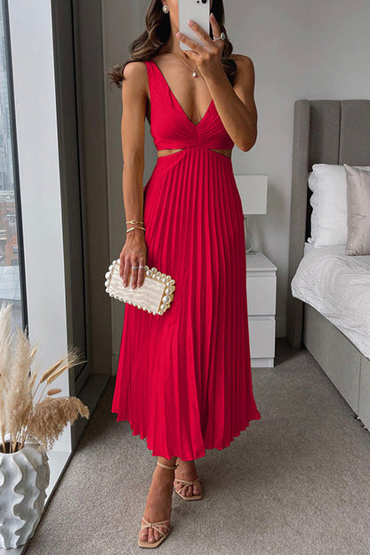 Elegant-Silhouette Sleeveless Dress