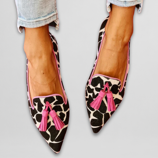Elegante Isa Loafers Met Dierenprint
