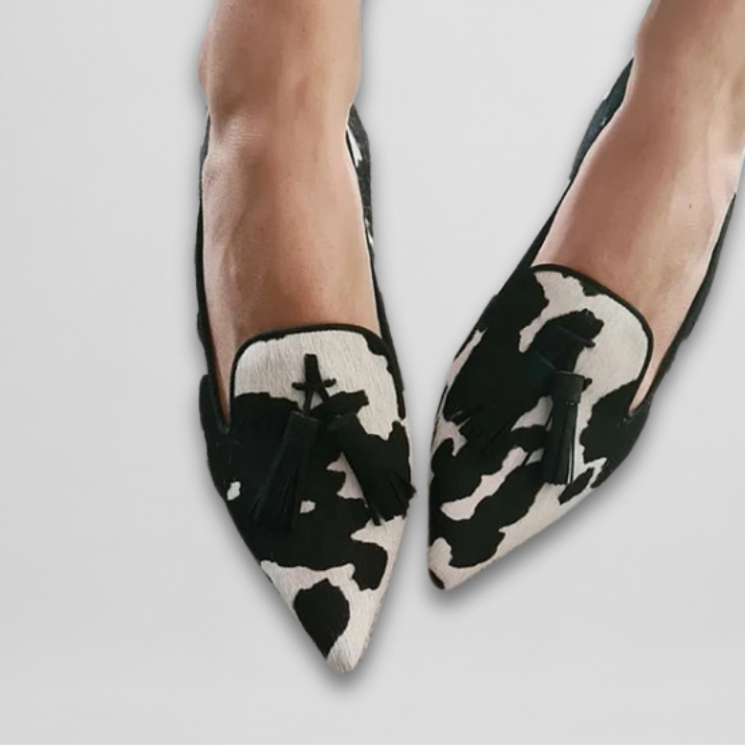 Elegante Isa Loafers Met Dierenprint