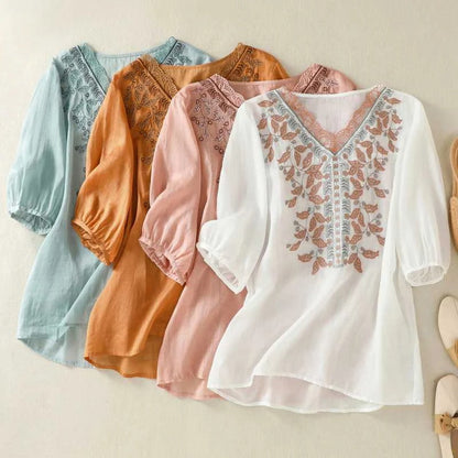 Vrouwelijke Comfort-Linnen Blouse