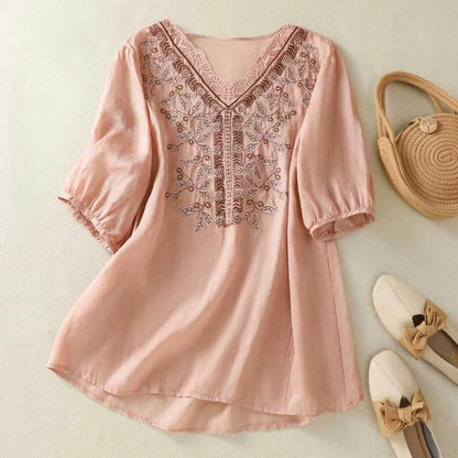 Vrouwelijke Comfort-Linnen Blouse