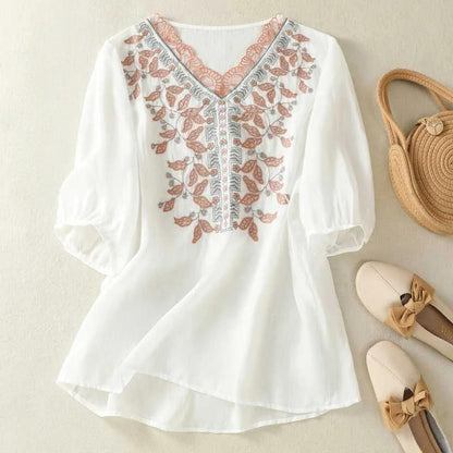 Vrouwelijke Comfort-Linnen Blouse