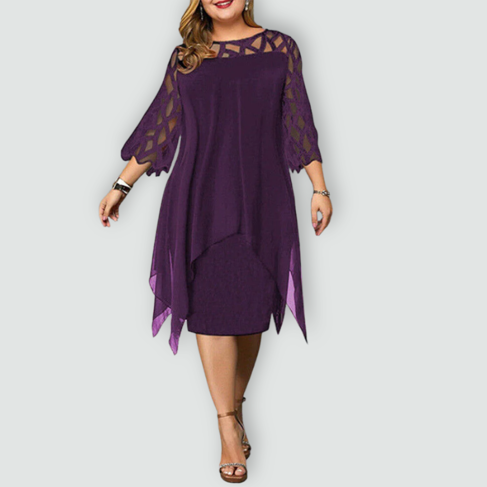 Elegante Midi-jurk, Flatterend & Comfortabel