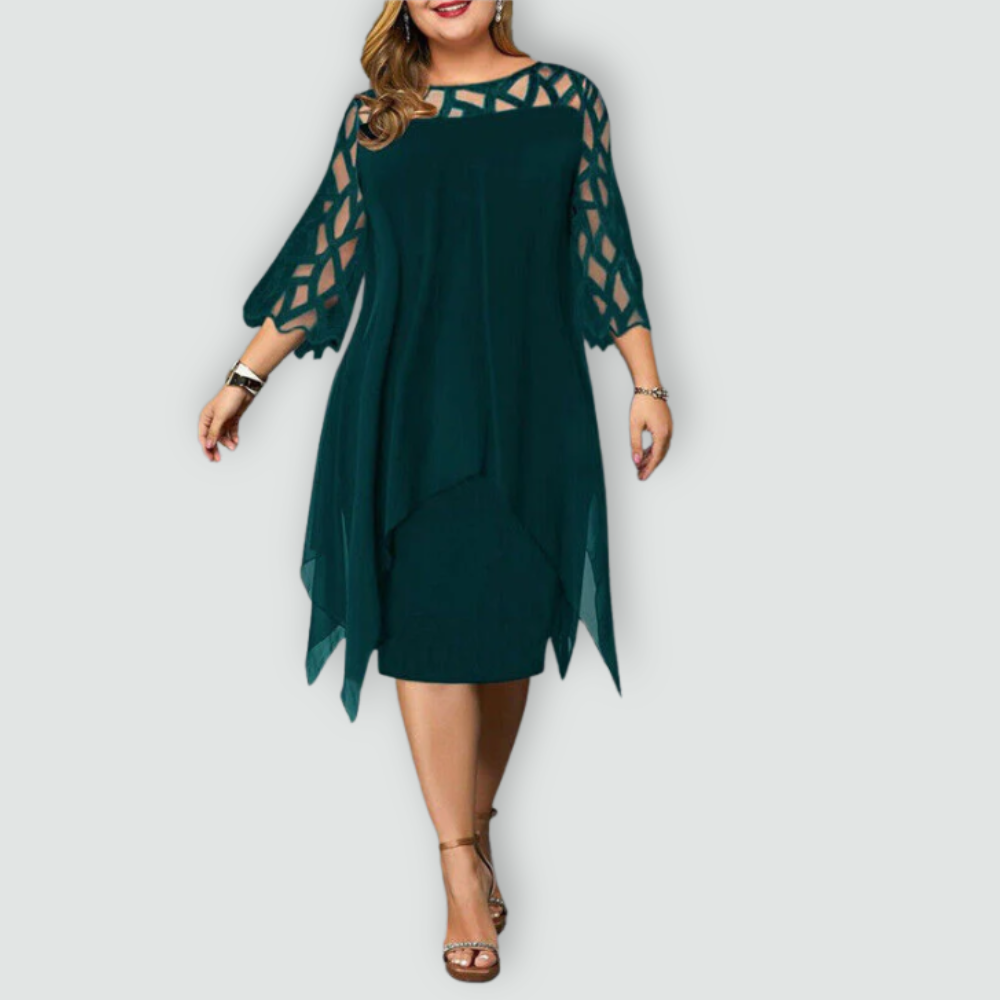 Elegante Midi-jurk, Flatterend & Comfortabel