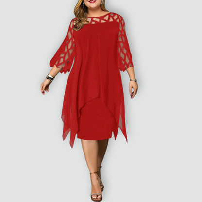 Elegante Midi-jurk, Flatterend & Comfortabel