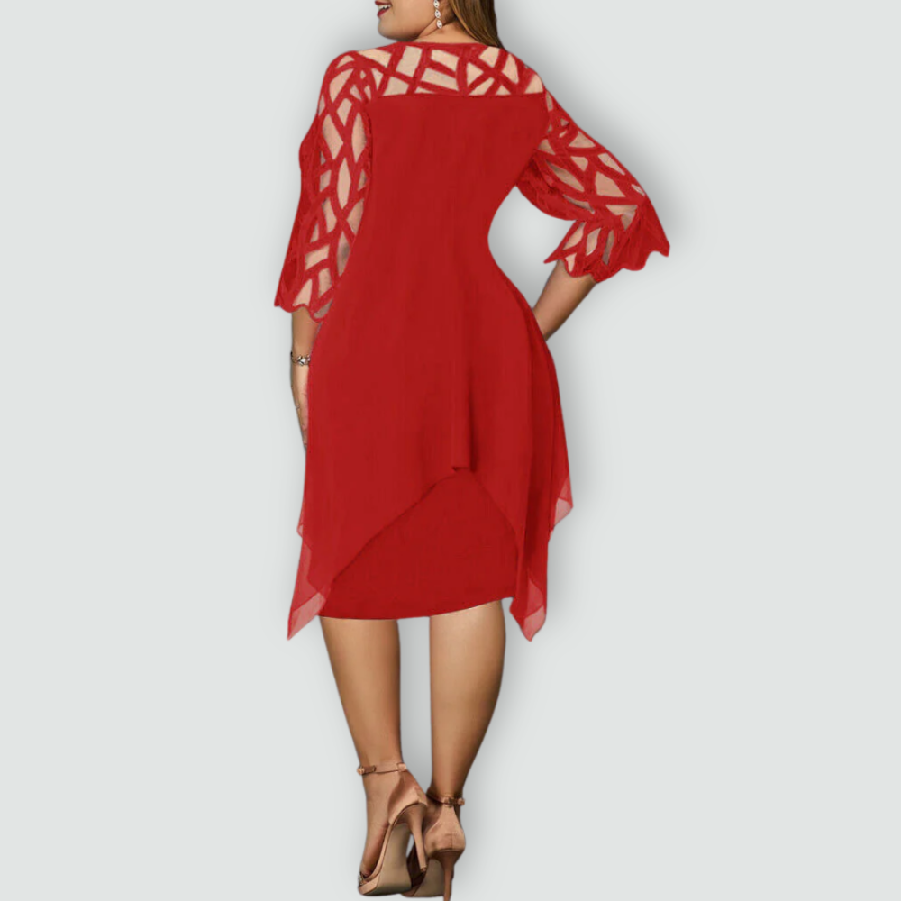 Elegante Midi-jurk, Flatterend & Comfortabel