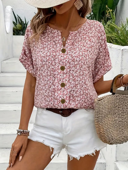 Fleurige Knoop-Blouse voor Zomer