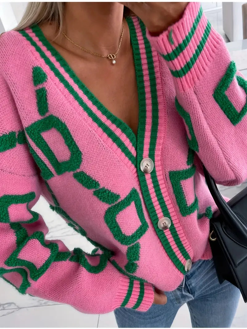 Figuur-Flatterend V-Hals Cardigan