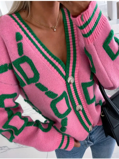 Figuur-Flatterend V-Hals Cardigan