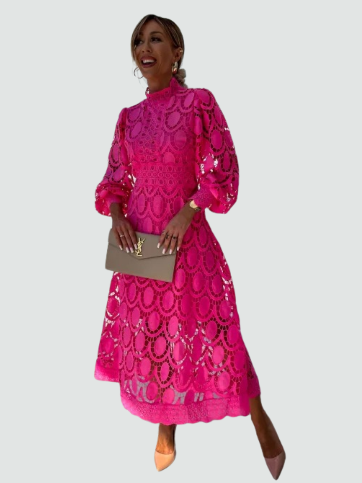 Flatterende Kantenjurk voor Tijdloze Elegantie