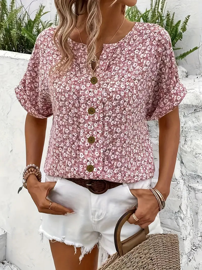 Fleurige Knoop-Blouse voor Zomer