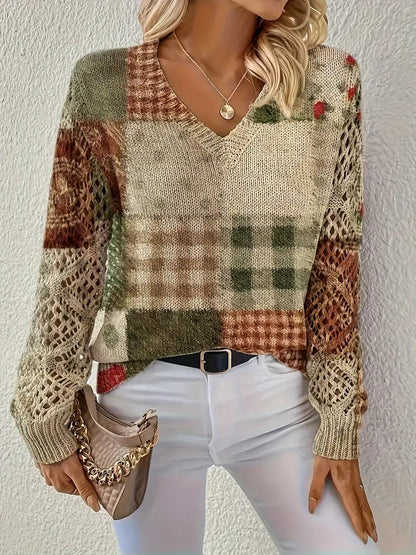 Ademende Gebreide Bloementrui