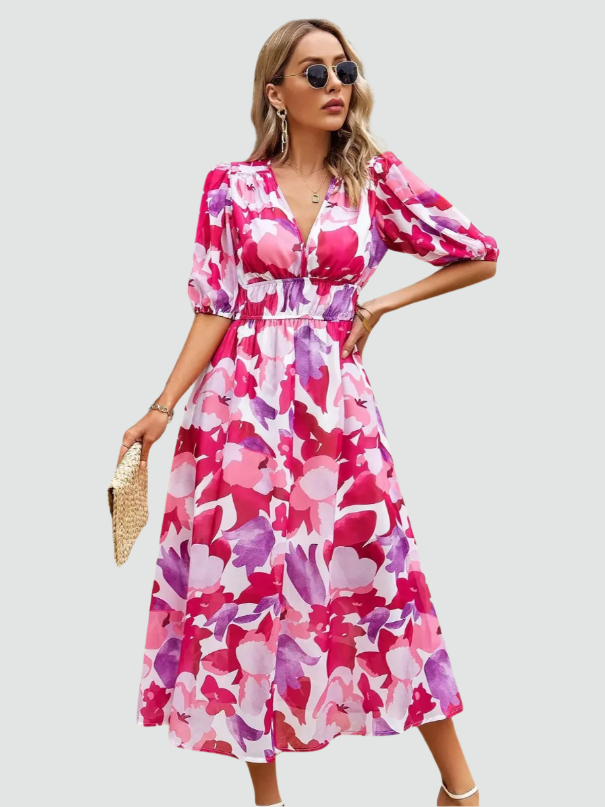 Elegante Zomer Bloemenjurk