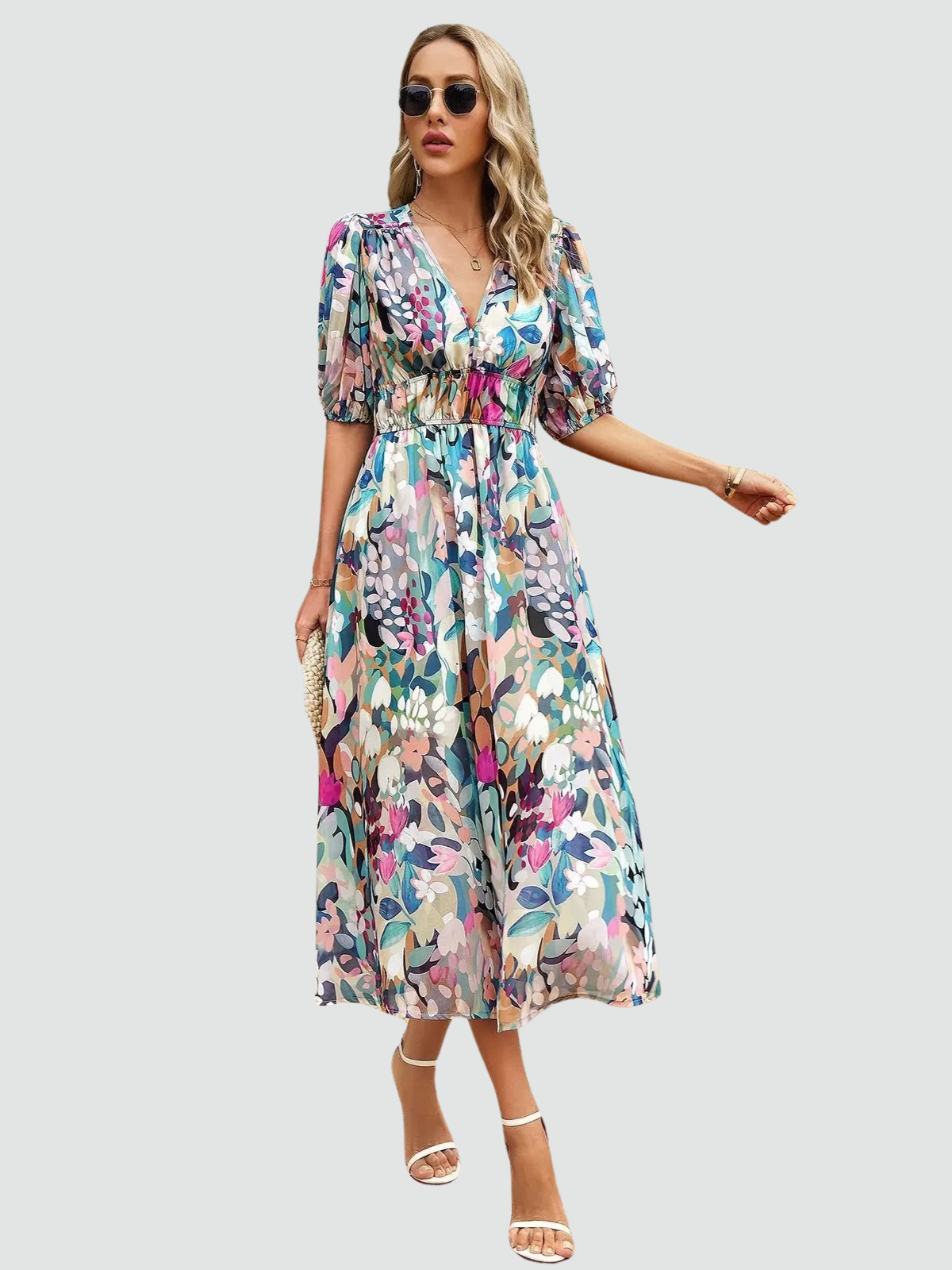 Elegante Zomer Bloemenjurk