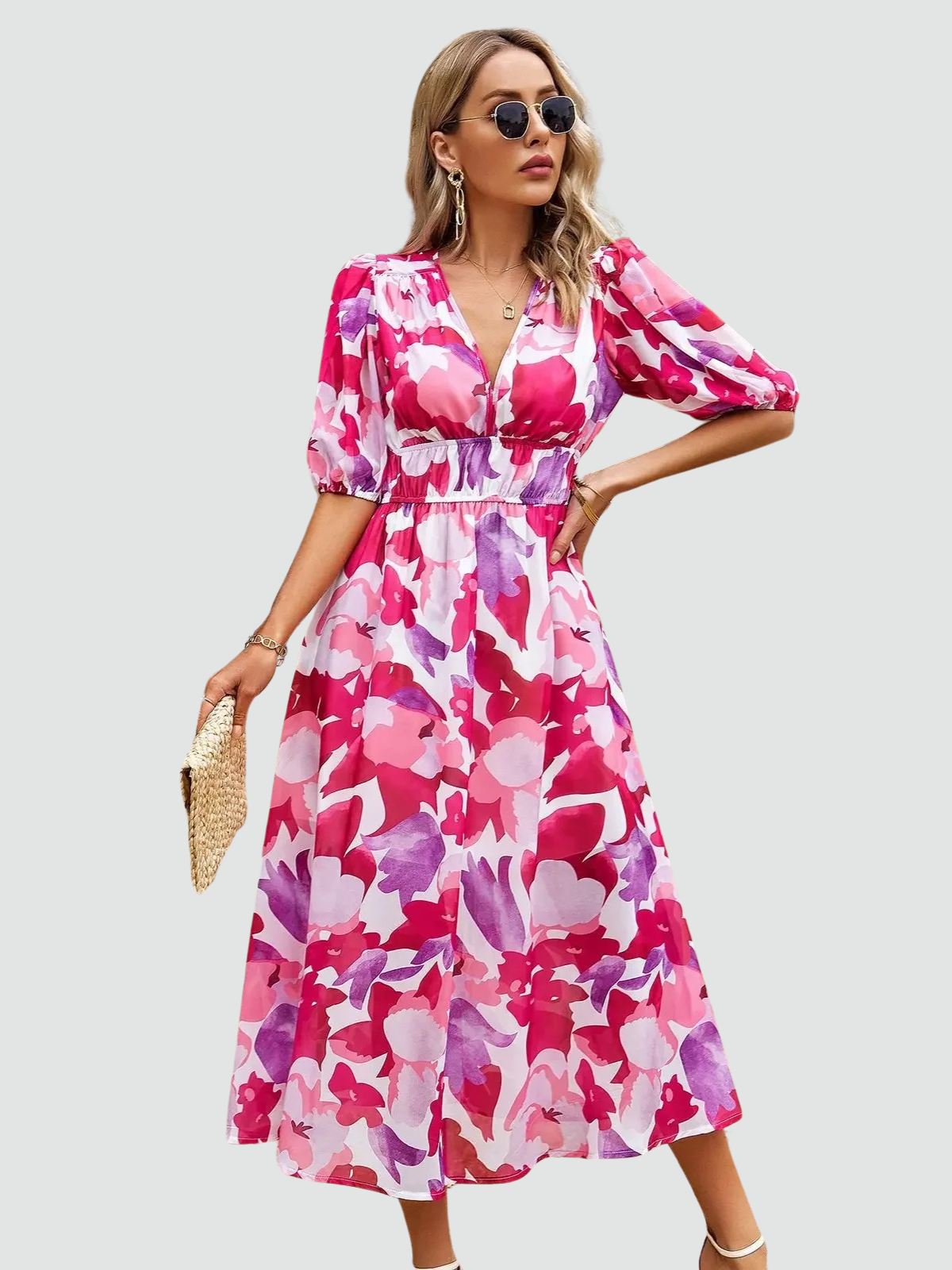 Elegante Zomer Bloemenjurk