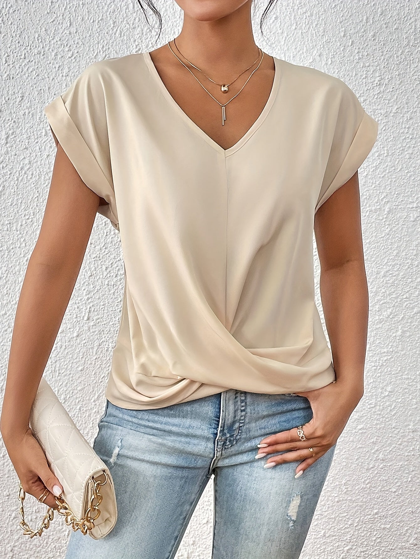 Flattering Knot V-Neck Top