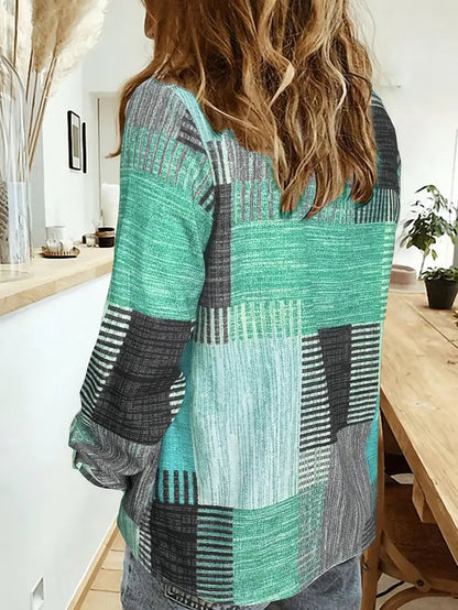 Blouse Colorblock Comfort-Stretch