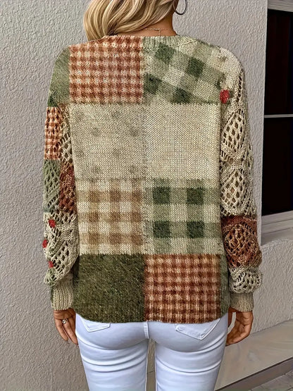 Ademende Gebreide Bloementrui