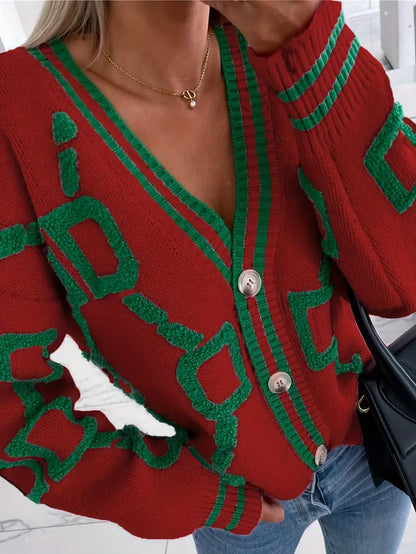 Figuur-Flatterend V-Hals Cardigan