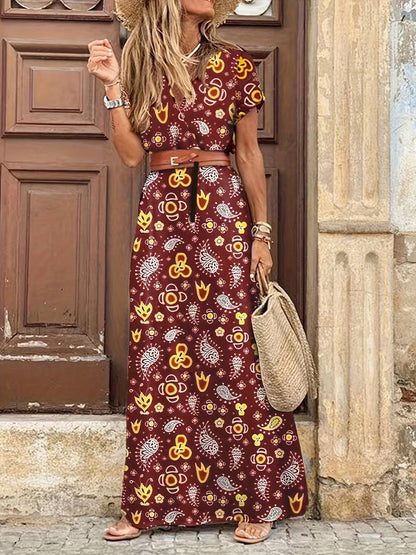 Elegante Bloemen Maxi Jurk
