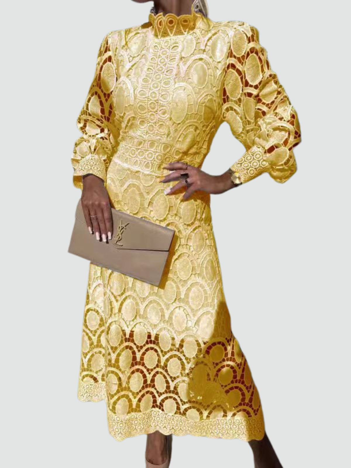 Flatterende Kantenjurk voor Tijdloze Elegantie