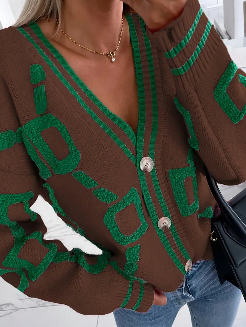 Figuur-Flatterend V-Hals Cardigan