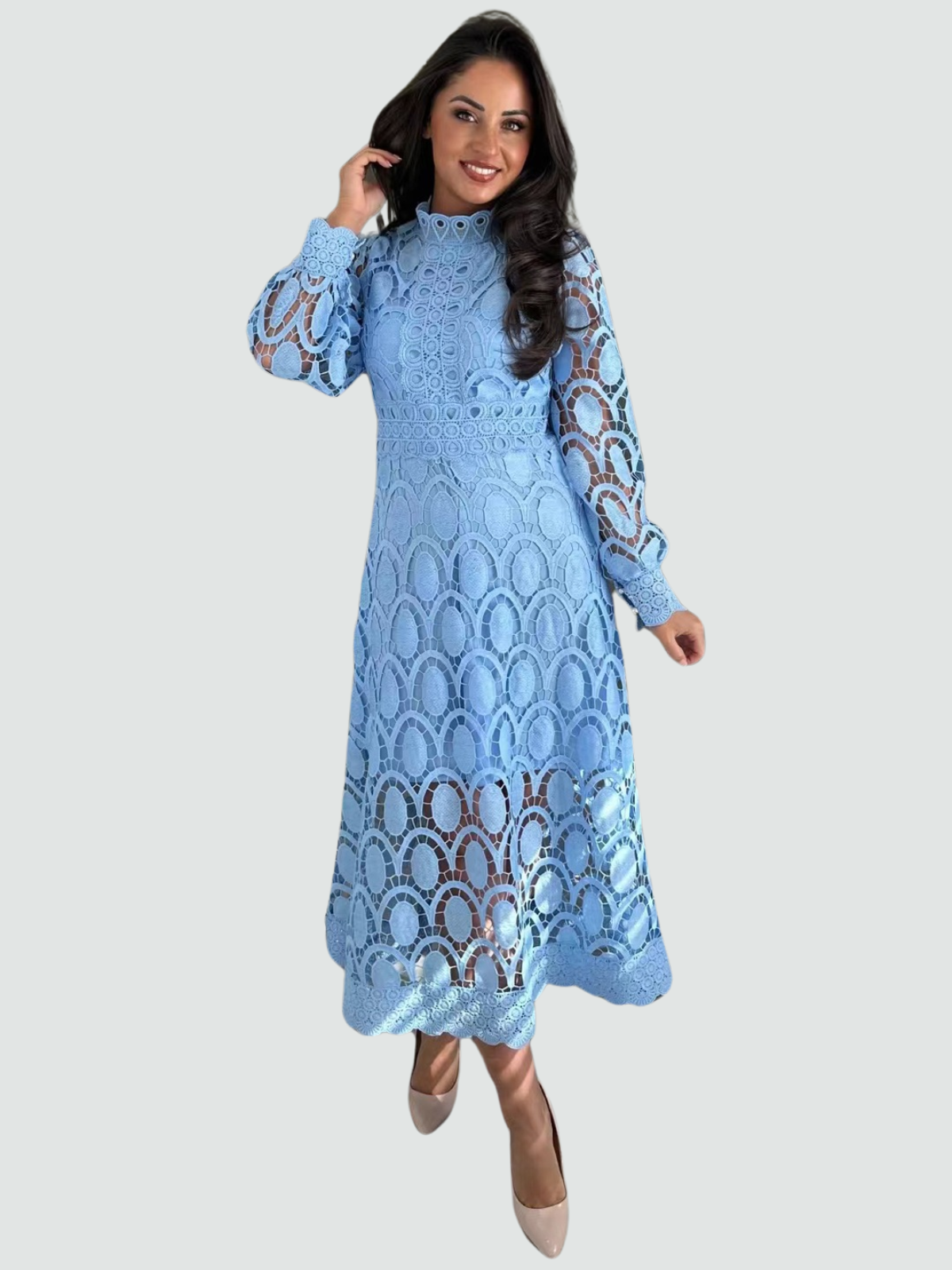 Flatterende Kantenjurk voor Tijdloze Elegantie