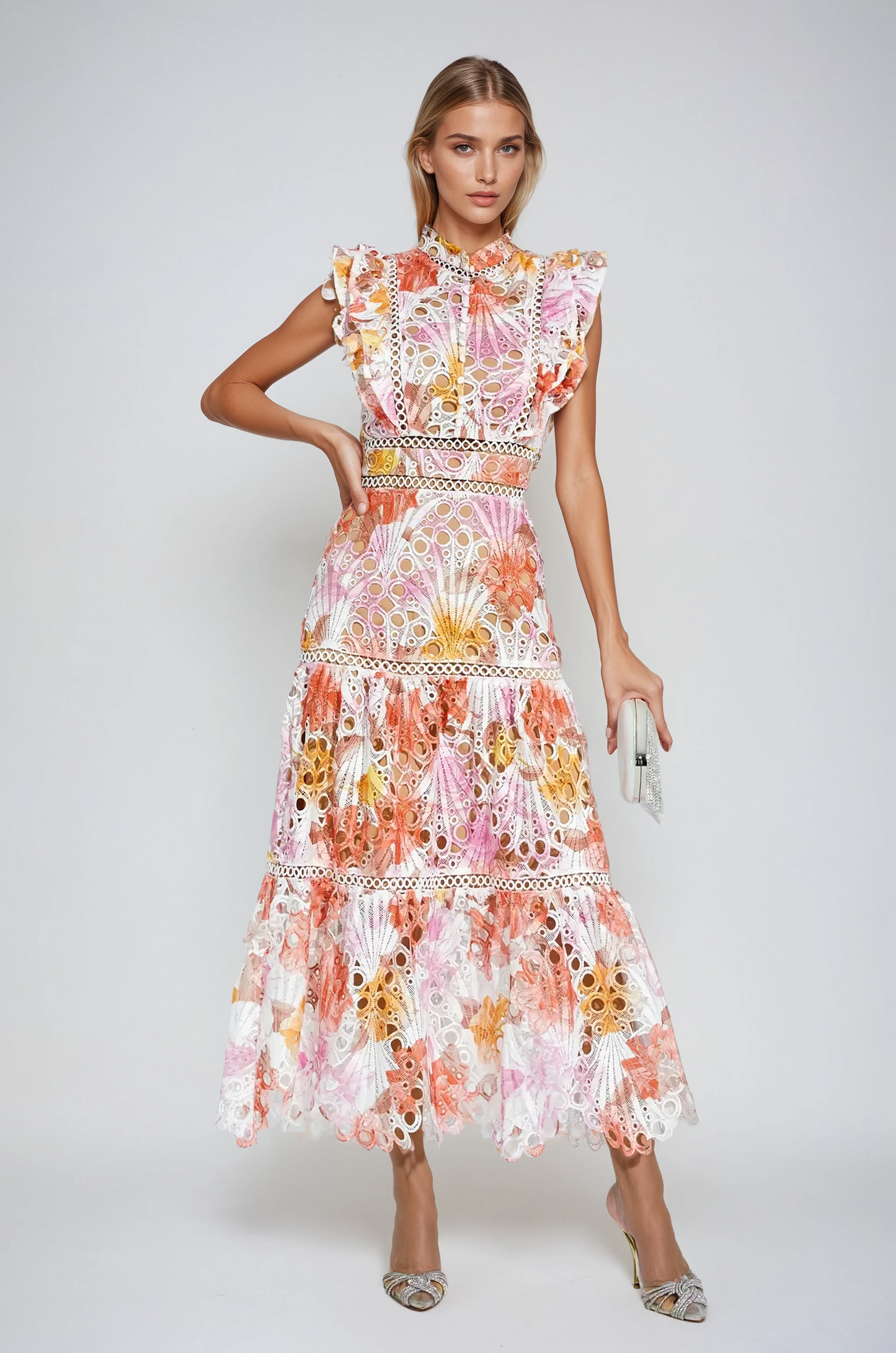 Elegant Embroidered Midi Dress