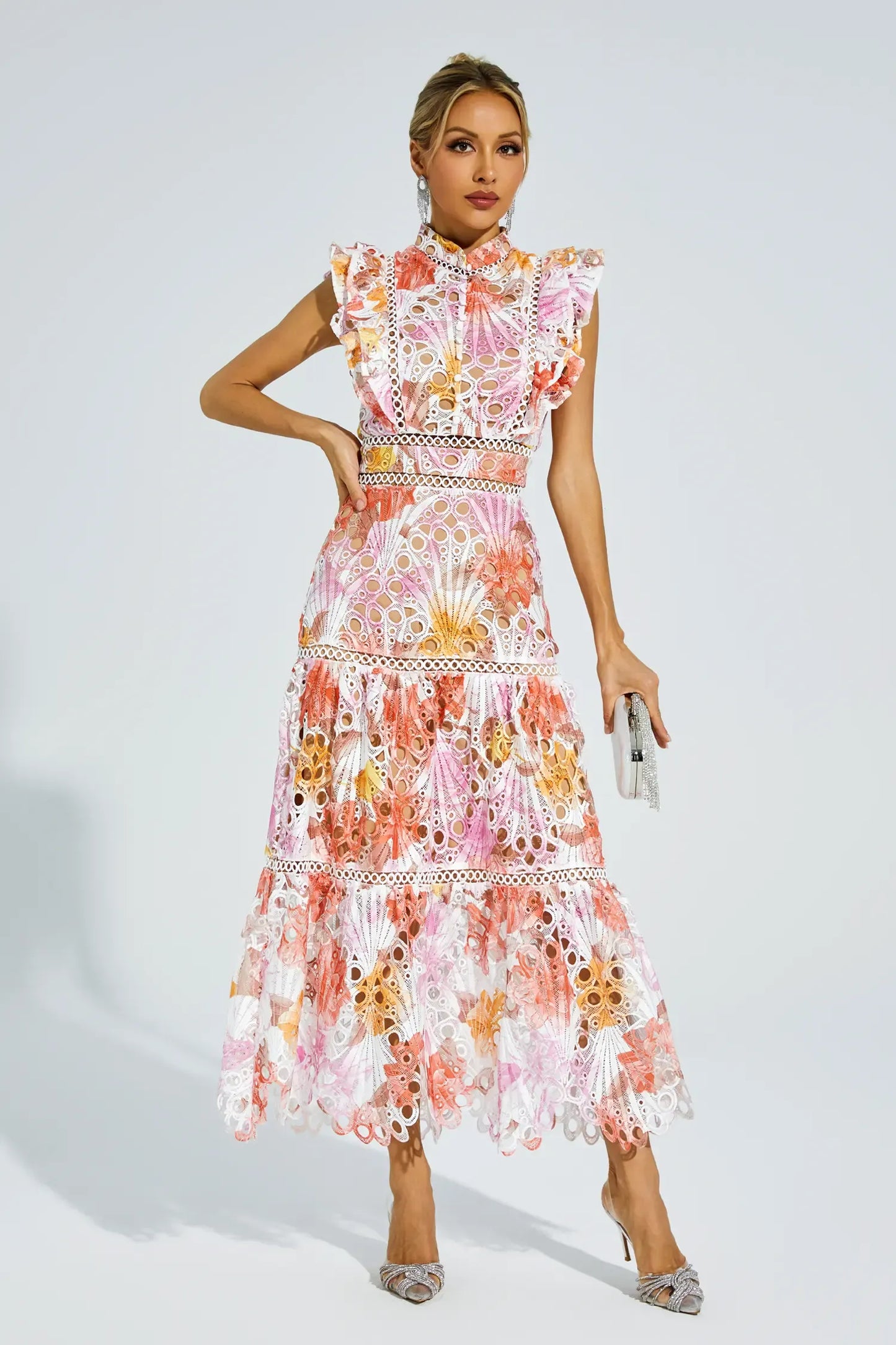 Elegant Embroidered Midi Dress