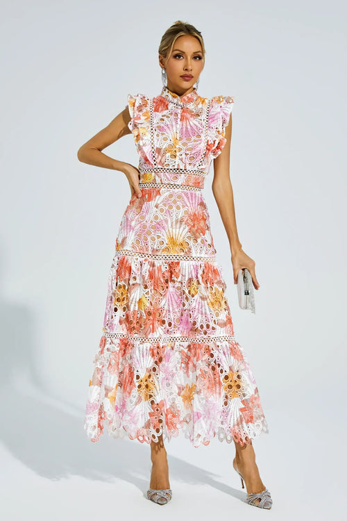 Elegant Embroidered Midi Dress