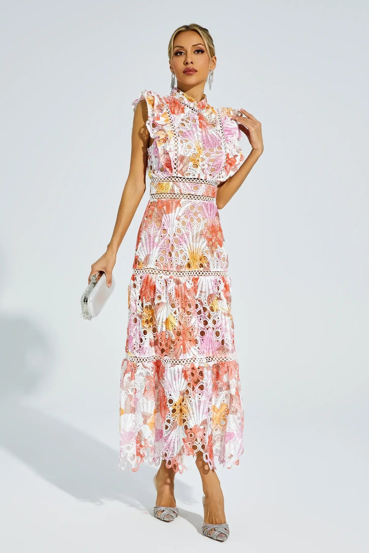 Elegant Embroidered Midi Dress