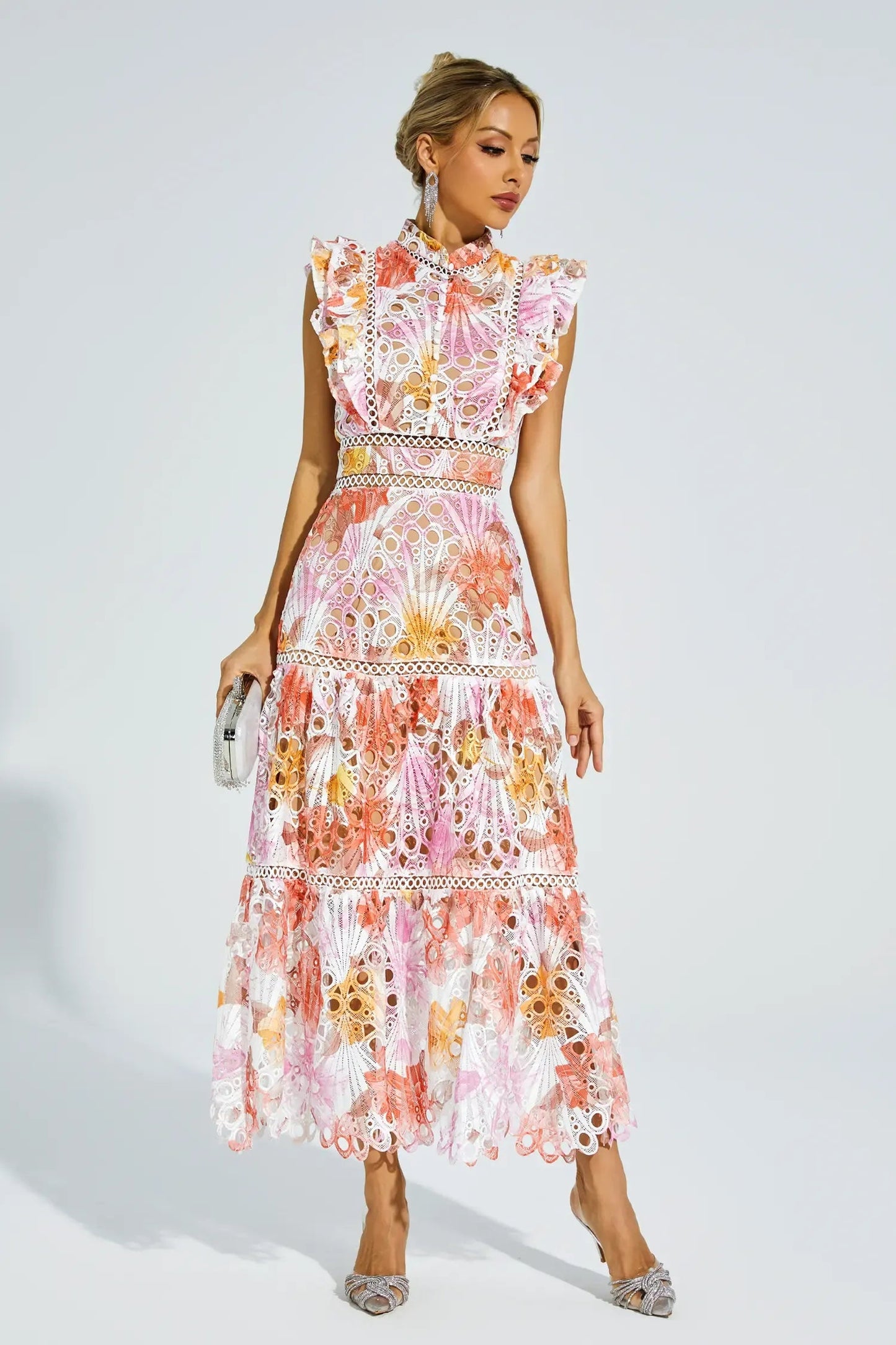 Elegant Embroidered Midi Dress