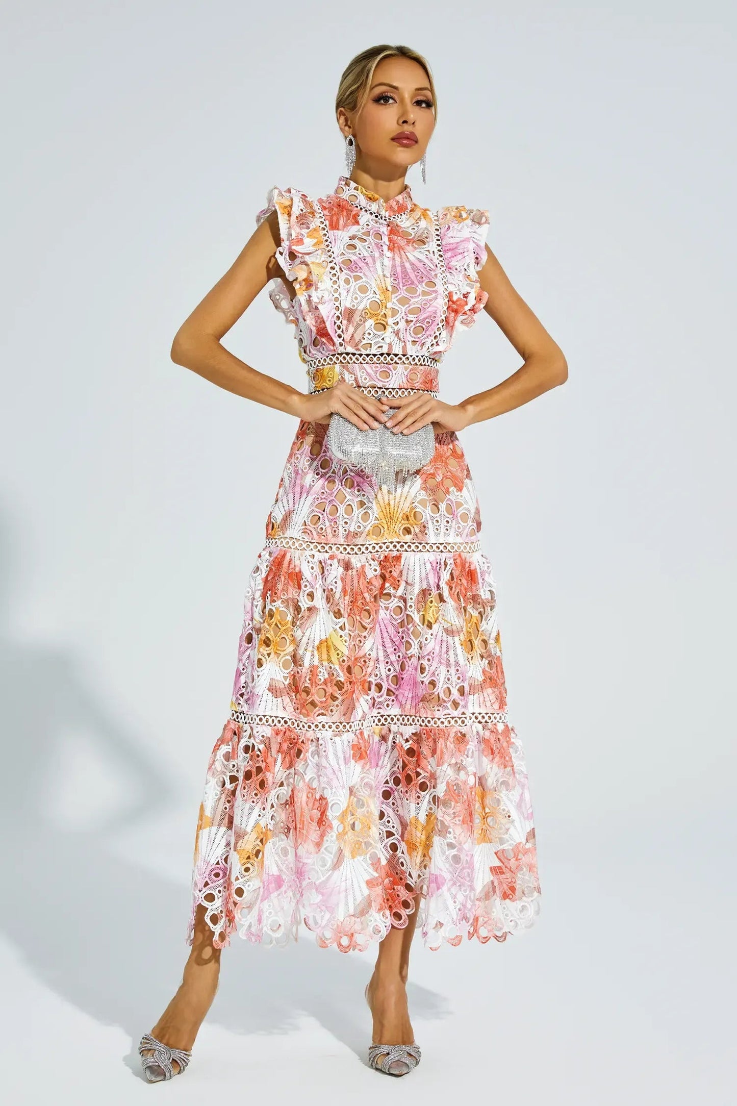 Elegant Embroidered Midi Dress