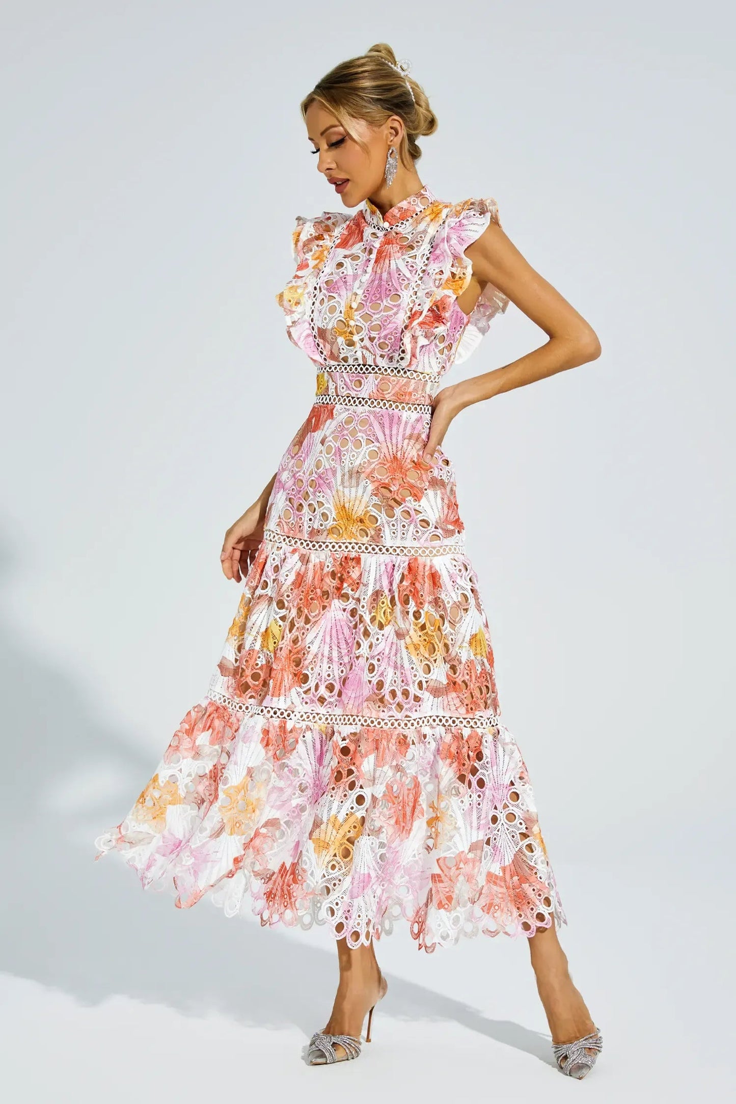 Elegant Embroidered Midi Dress