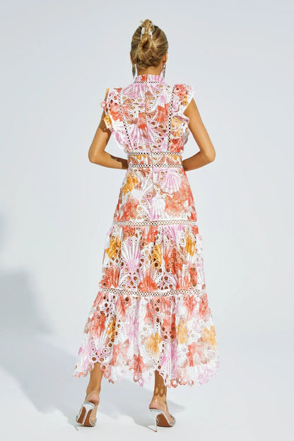 Elegant Embroidered Midi Dress