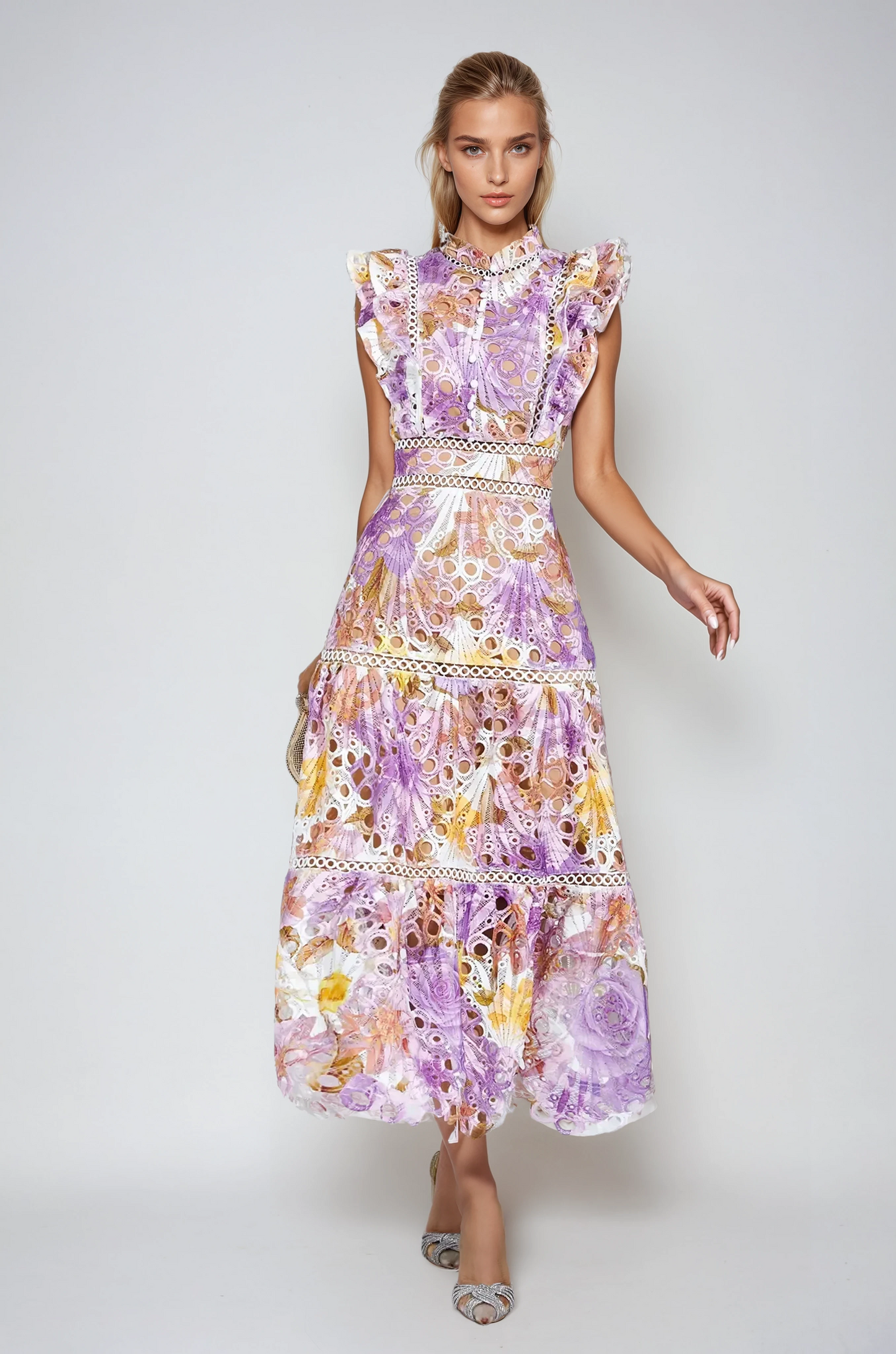 Elegant Embroidered Midi Dress