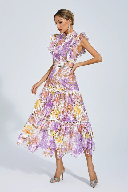 Elegant Embroidered Midi Dress