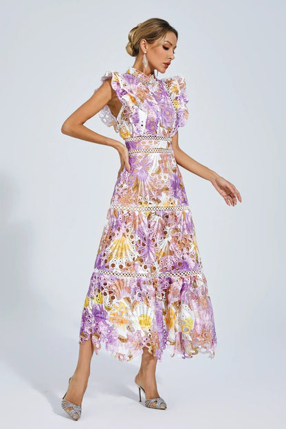 Elegant Embroidered Midi Dress