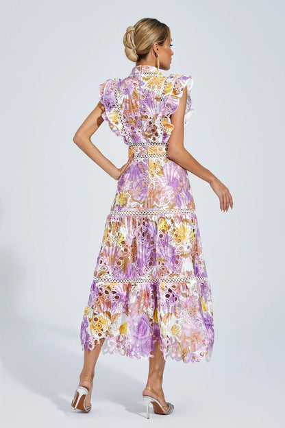 Elegant Embroidered Midi Dress