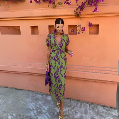 Elegance Floral Midikleid