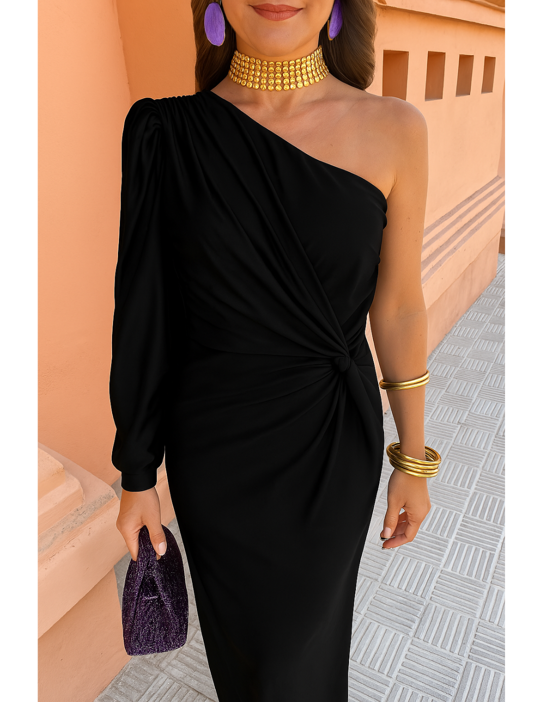 Elegant One-Shoulder Dress