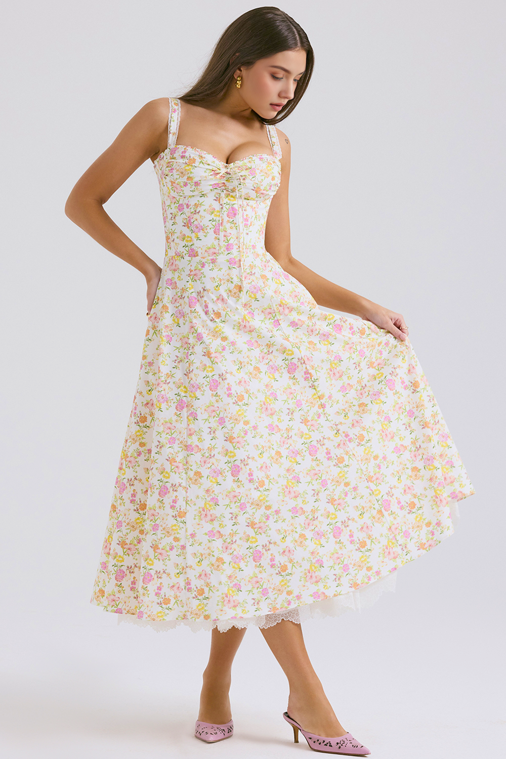 Floral Elegance Midi Dress